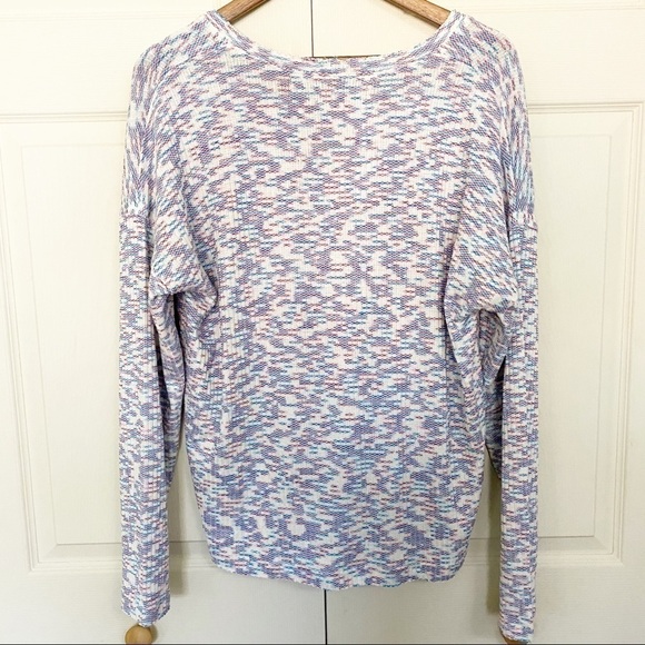 Code X Mode NWOT Pink Blue Ribbed Confetti Sweater - Picture 5 of 8